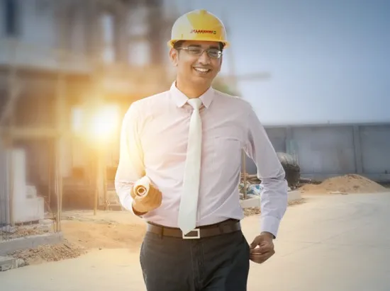 Engineer at construction site