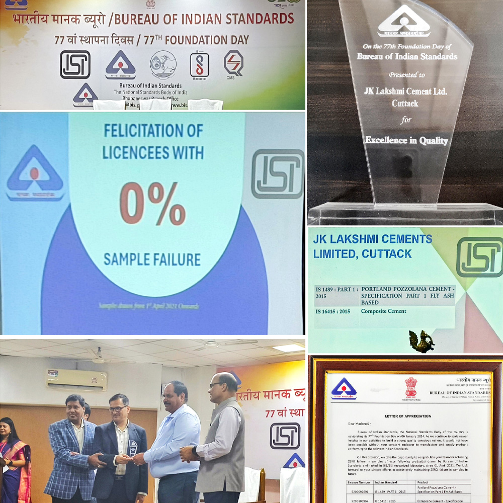 JK lakshmi Cement Ltd. Cuttack for Excellence in Quality