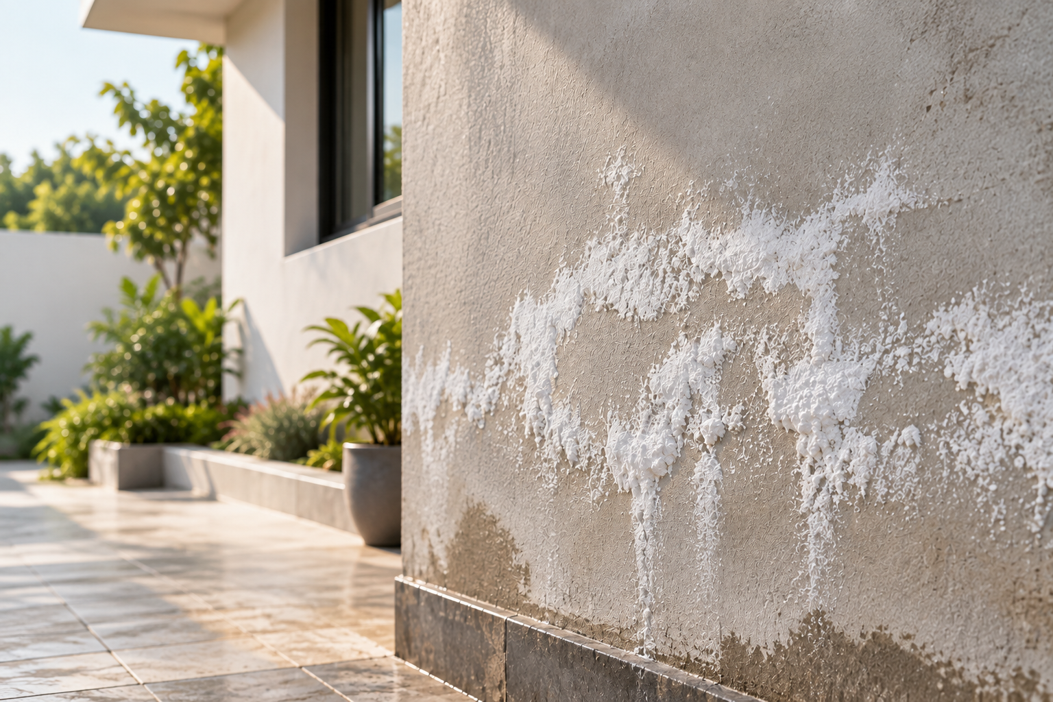 How to Prevent Efflorescence White Salt Patches on Brick Walls